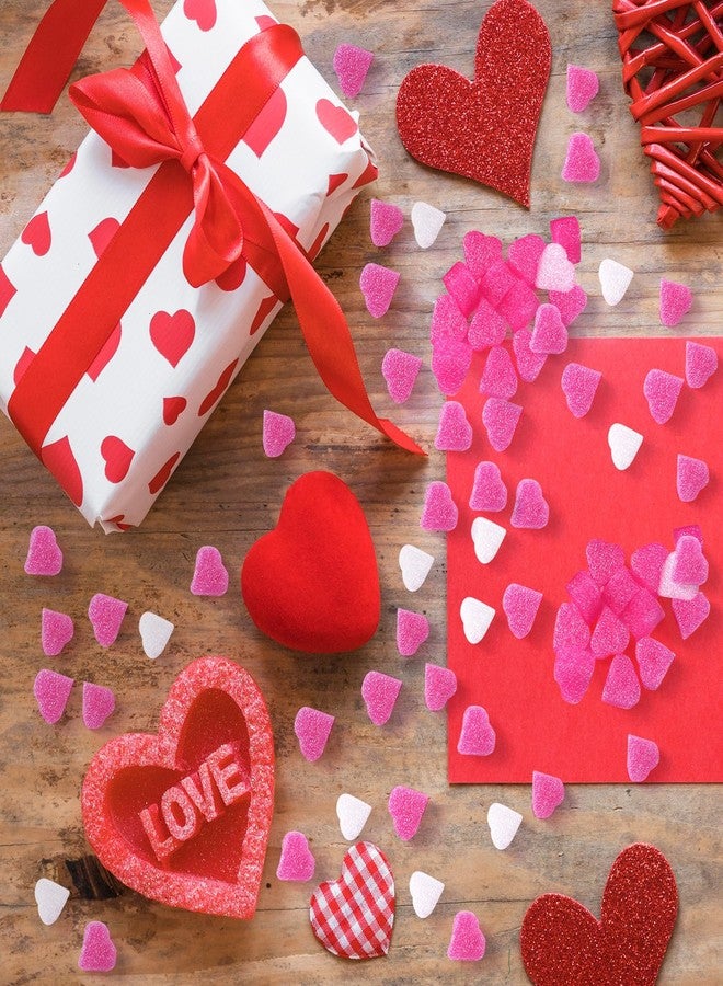 EORTA 500 Pieces Gift Box Filler Shreds Mini Heart Foam Beads Gift Basket Filler Bedding Pearl Wool Material by EORTA for Crafts DIY Package Packing Decoration Party Wedding Supply, Pink - Image 3